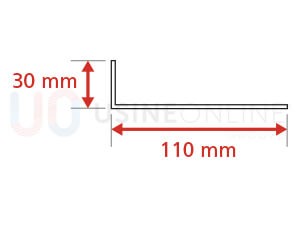 Lot de 3 Cornières Extérieures (2 Montants + 1 Traverse Haute) 30 x 110 mm (Coloris Idem Porte Face Extérieure)