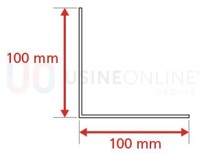 Lot de 3 Cornières Intérieures (2 Montants + 1 Traverse Haute) 100 x 100 mm (Coloris Idem Porte Face Intérieure)