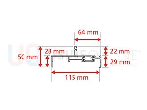 Dormant Monobloc Epaisseur 115 mm pour Doublage de 120 mm + Recouvrement Intérieur 22 mm