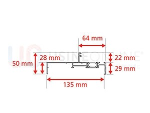 Dormant Monobloc Epaisseur 135 mm pour Doublage de 140 mm + Recouvrement Intérieur 22 mm