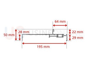 Dormant Monobloc Epaisseur 195 mm pour Doublage de 200 mm + Recouvrement Intérieur 22 mm