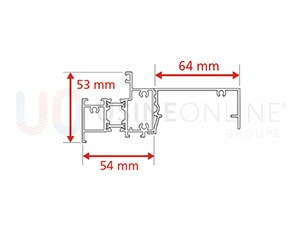 Dormant Std Epaisseur 54 mm + Tapée 64 mm pour Doublage de 120 mm + Recouvrement Intérieur 15 mm