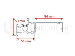 Dormant Std Epaisseur 54 mm + Tapée 84 mm pour Doublage de 140 mm + Recouvrement Intérieur 15 mm