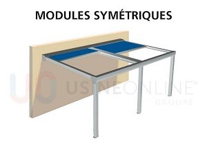 2 Modules Symétriques  (3 Poteaux dont celui du Milieu Centré)