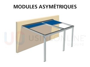 2 Modules Asymétriques (3 Poteaux dont celui du Milieu Décentré)
