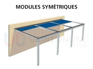 3 Modules Symétriques (4 Poteaux à Distance Égale)