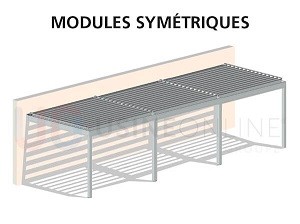 3 Modules Symétriques (4 Poteaux à Distance Égale)