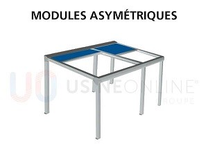 2 Modules Asymétriques (6 Poteaux dont ceux du Milieu Décentrés)