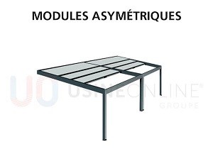 2 Modules Asymétriques (3 Poteaux dont celui du Milieu Décentré)