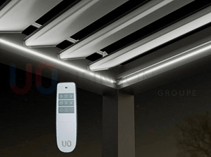 LED 1 Module 4 Côtés 3500°K (Lumière Blanche Chaude) - Néon Continu (94 lumens/m²) + Télécommande Groupée Intensité Variable