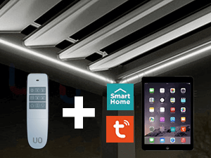 LED 1 Module 4 Côtés 3500°K (Blanc Chaud Dépoli, 94 lumens/m²) + Télécommande Groupée Intensité Variable + Pilotage Domotique