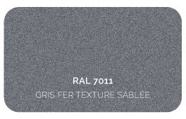Gris Fer 7011 Finition Structuré Sablé (Cossu, Robuste et Résistant aux Micro Rayures) 