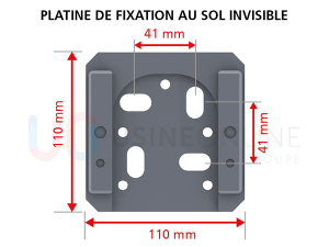 Supports au Sol Invisibles 110x110 mm