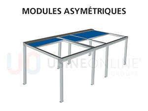 3 Modules Asymétriques (8 Poteaux à Distance Inégale)
