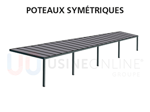 Poteaux Symétriques (5 Poteaux à Distance Égale)