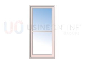 Avec x1 Petit Bois Intégré 26x8mm Horizontal (2 Carreaux) par Vantail (Teinte Assortie)