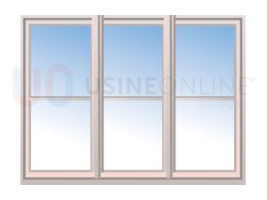Avec x1 Petit Bois Intégré 26x8mm Horizontal (2 Carreaux) par Vantail (Teinte Assortie)