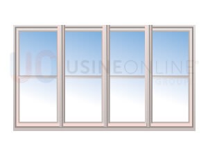 Avec x1 Petit Bois Intégré 26x8mm Horizontal (2 Carreaux) par Vantail (Teinte Assortie)