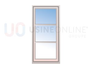 Avec x2 Petits Bois Intégrés 26x8mm Horizontaux (3 Carreaux) par Vantail (Teinte Assortie)