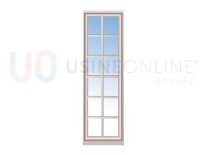 Avec x6 Petits Bois Intégrés 26x8mm 12 Carreaux (Croisillons : x1 Vertical, x5 Horizontaux) par Vantail (Teinte Assortie)