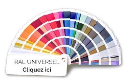 Lames Coloris au Choix Finition Structuré Sablé – Référence Ral à indiquer à l'étape suivante