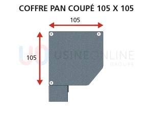 Coffre Aluminium Pan Coupé 105 x 105 mm