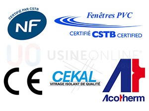 Conforme NF - CE - CEKAL - ACOTHERM - CSTB