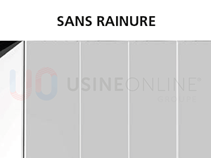Panneaux Epaisseur 40 mm, Extérieur Finition Lisse Sans Rainure, Intérieur Rainuré Stucco (Peau d'Orange) Blanc