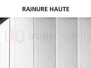 Panneaux Epaisseur 40 mm, Extérieur Finition Lisse Rainure Haute, Intérieur Rainuré Stucco (Peau d'Orange) Blanc