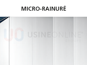 Panneaux Épaisseur 40 mm, Extérieur Finition Micro-Rainuré, Intérieur Rainuré Stucco (Peau d'Orange) Blanc