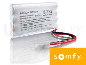 Avec Batterie de Secours Somfy 9,6V