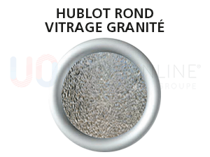 Hublot Rond Ø 280 mm (Encadrement Assorti à la Porte) - Vitrage Granité