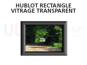Hublot Rectangulaire Horizontal H321 x L511mm (Encadrement Assorti à la Porte) - Vitrage Transparent