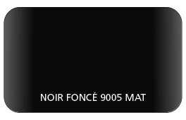 Coloris Noir Foncé 9005 Aspect Lisse Mat (Coffre, Coulisses, Lame Finale)