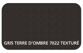 Coloris Gris Terre d'Ombre 7022 Aspect Texturé (Coffre, Coulisses, Lame Finale)