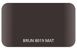 Coloris Brun Gris 8019 Aspect Lisse Mat (Coffre, Coulisses, Lame Finale)