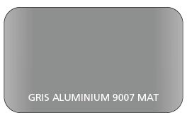 Coloris Gris Aluminium 9007 Aspect Lisse Mat (Coffre, Coulisses, Lame Finale)