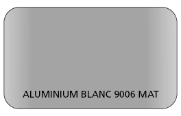 Coloris Aluminium Blanc 9006 Aspect Lisse Mat (Coffre, Coulisses, Lame Finale)
