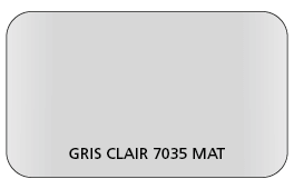 Coloris Gris Clair 7035 Aspect Lisse Mat (Coffre, Coulisses, Lame Finale)