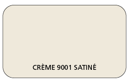 Coloris Blanc Crème 9001 Aspect Lisse Satiné (Coffre, Coulisses, Lame Finale)