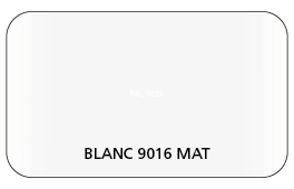 Coloris Blanc Signalisation 9016 Aspect Lisse Mat (Coffre, Coulisses, Lame Finale)