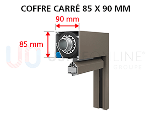 Coffre Carré Alu Extrudé 85 x 90 mm