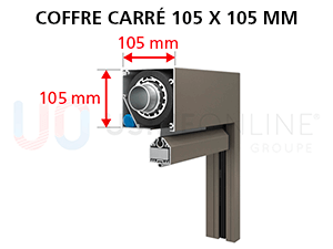 Coffre Carré Alu Extrudé 105 x 105 mm
