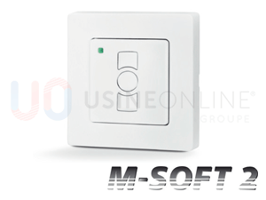 Motorisation M-Soft Radio R5 (Télécommande Murale 1 Canal MVM-E1CS - 10m de Portée)