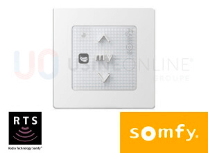 Motorisation Somfy Sunea RTS A3 Radio (Télécommande Murale Smoove 1 Canal MVO-ESM - 20m de Portée)