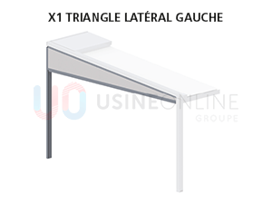 Avec x1 Structure Latérale Complète Côté Gauche (Vue de Face Ext) - Coloris Structure + Remplissage Toile Idem Pergola 