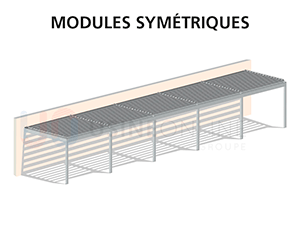 5 Modules Symétriques (6 Poteaux à Distance Égale)