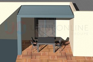 Pose Maison en L - Fourniture Supports Muraux sur 2 Côtés (Arrière et Droit) + 1 Poteau Extrême Gauche