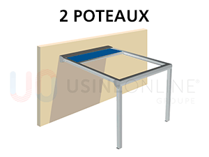 Pergola Toile Adossée 1 Module (Avec 2 Poteaux)