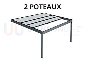 Pergola Toit Coulissant Adossée 1 Module (Avec 2 Poteaux)
